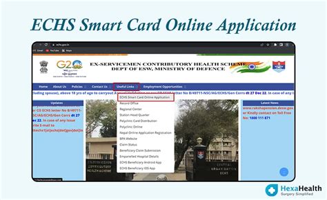 online application for smart card in india|echs online smart card application.